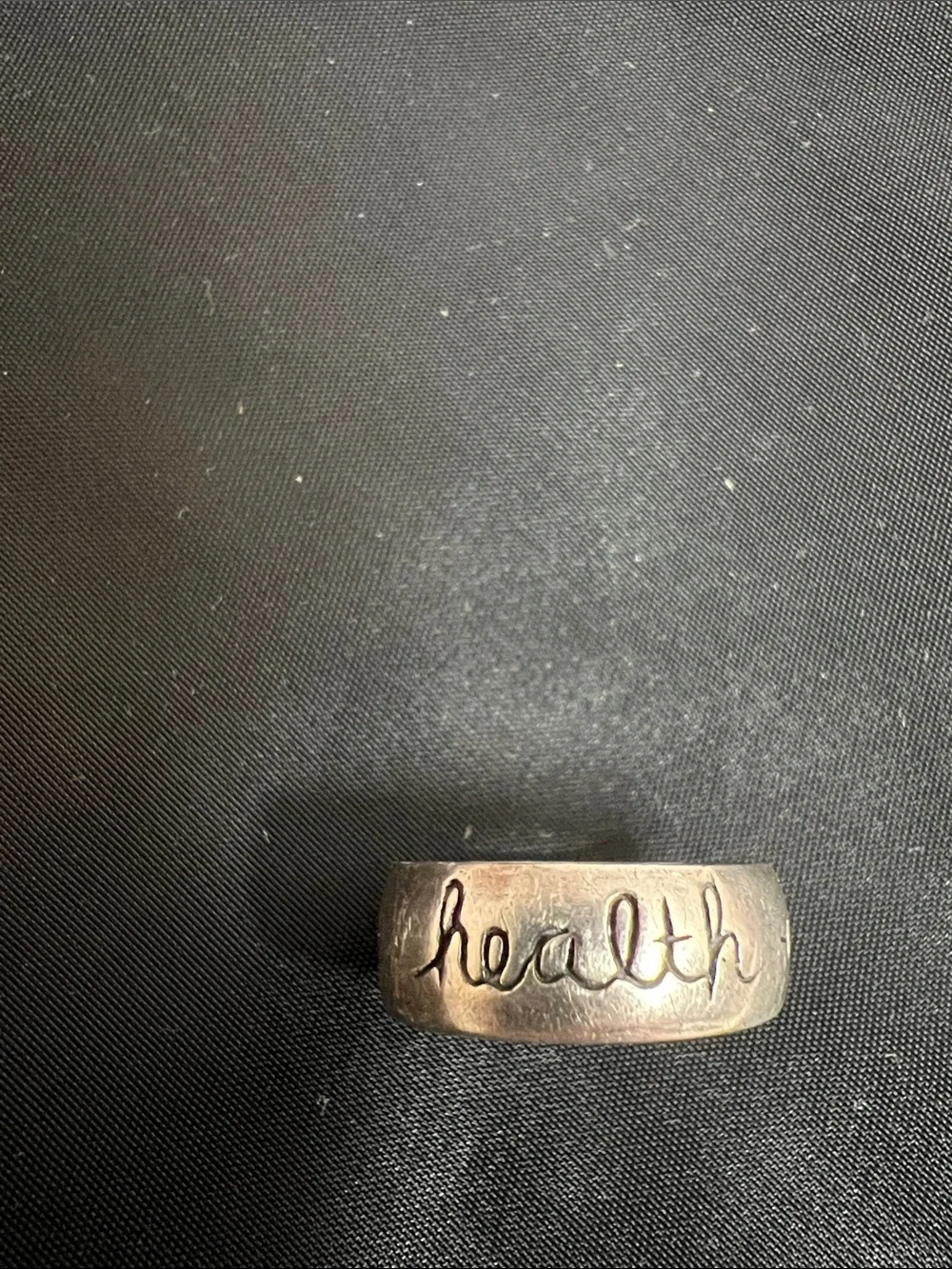 🌞 Engraved 925 Sterling Silver 'Health Wealth Happiness' Ring